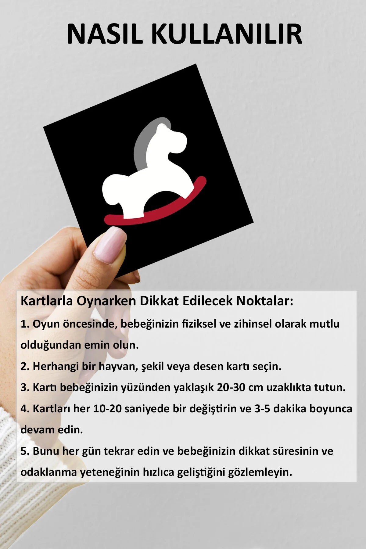 Siyah Beyaz Renkli Bebek Zeka Kartları, Yenidoğan Beyin Gelişimi Eğitici Oyuncak, 36 Adet, 3-6 Ay