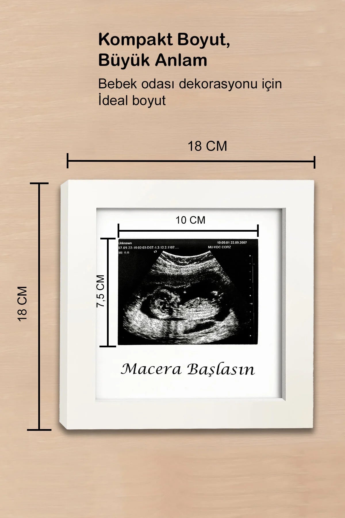 Bebek Ultrason Fotoğraf Anı Çerçevesi, Yenidoğan İlk Fotoğrafım Resim Hatırası, Baby Shower