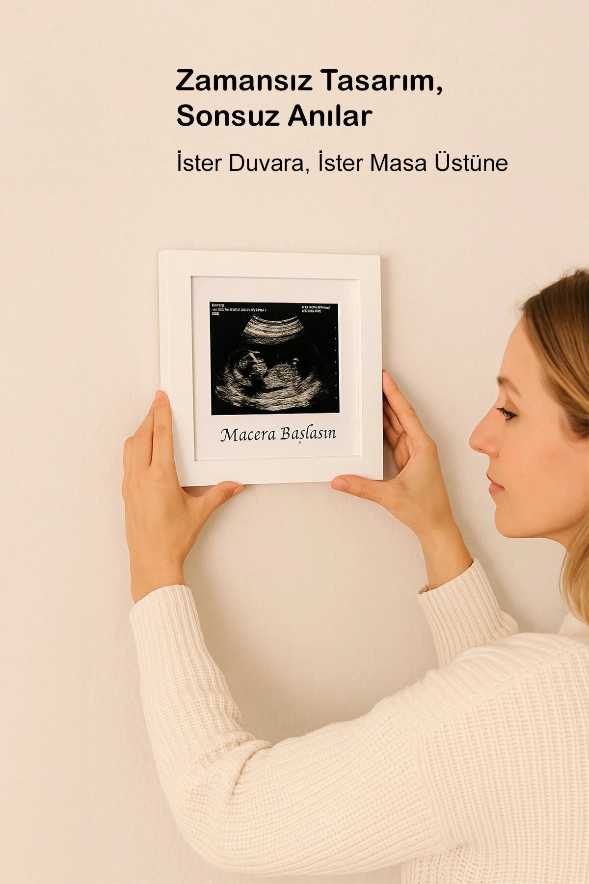 Bebek Ultrason Fotoğraf Anı Çerçevesi, Yenidoğan İlk Fotoğrafım Resim Hatırası, Baby Shower